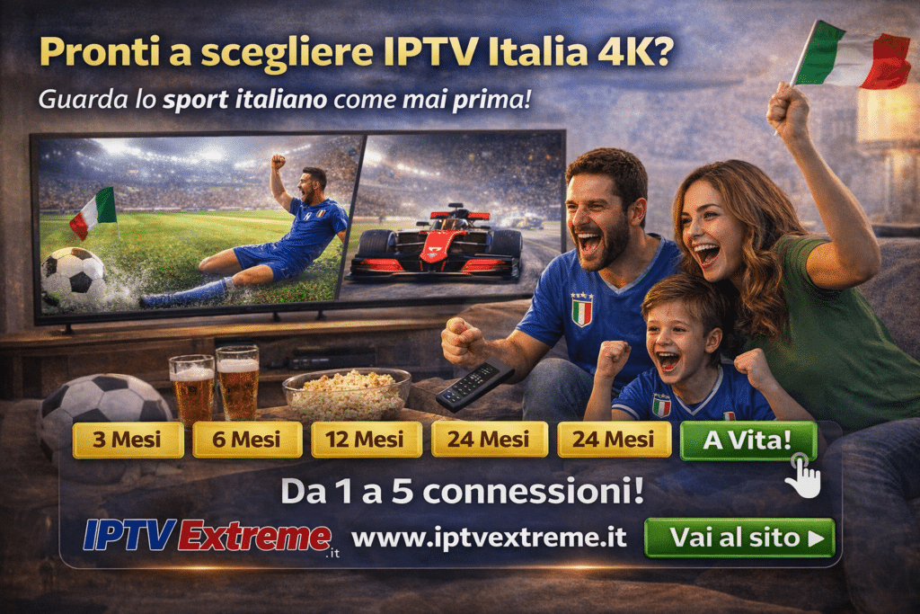 Famiglia italiana pronta a scegliere ip tv italia 4k con diversi piani e connessioni disponibili.